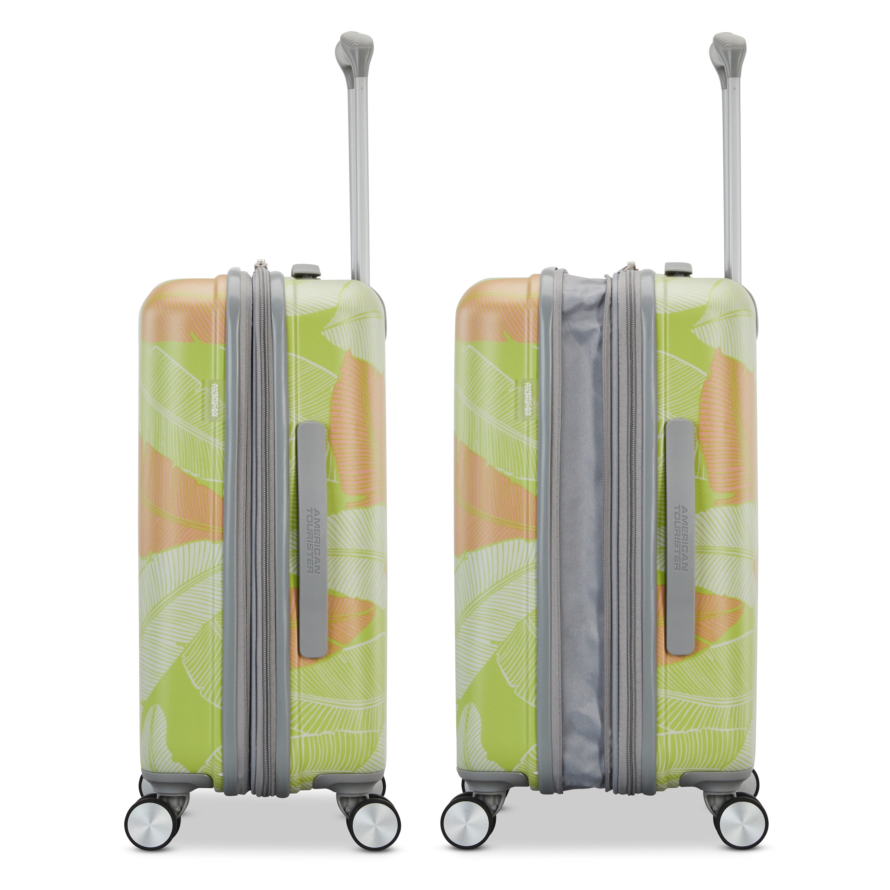 American Tourister Moonlight II 20-Inch Carry On Luggage with Spinner Wheels - Palm Print