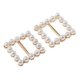 thumbnail image 5 of 2pcs Rectángulo Faux Pearl Cintas Hebillas Deslizadores Bufanda Clip Slider, 5 of 9