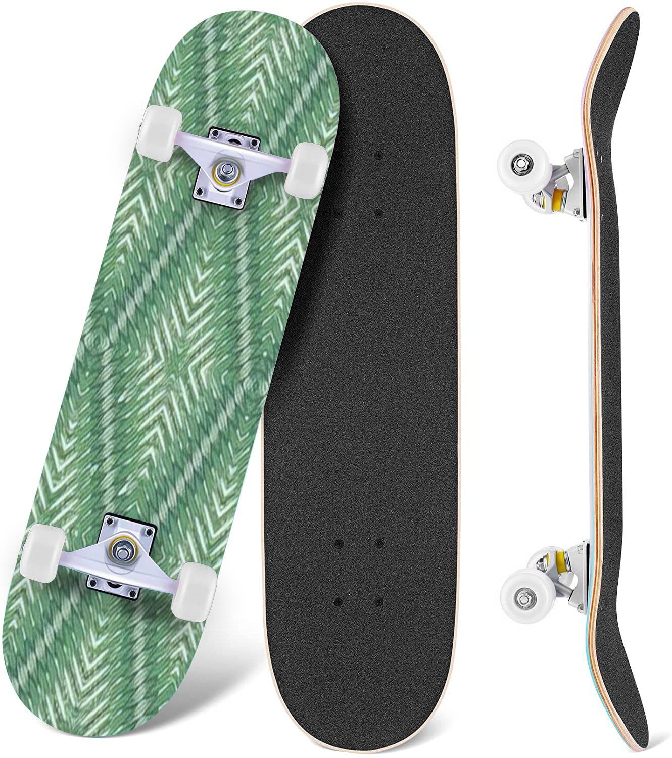 Prxcm Skateboard Complete for Beginners Adults Teens 31 x 8" Geometry