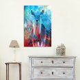 thumbnail image 2 of wall26 - Animal Theme Canvas Wall Art - A Deer on Abstract Color Combination Background - Giclee Print Gallery Wrap | Modern Home Art Stretched &amp; Ready to Hang - 16x24 inches, 2 of 3