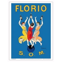 Florio Apétif Wines - S.O.M. (Superior Old Marsala) - Vintage Italian Advertising Poster by Leonetto Cappiello c.1911 - Master Art Print (Unframed) 9in x 12in