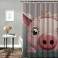thumbnail image 2 of BCIIG Pig Bathroom Decor Set with Hooks, Colorful Luxurious Graphic Print Polyester Fabric Shower Curtain, Waterproof and Easy to Install 60x72, 2 of 7