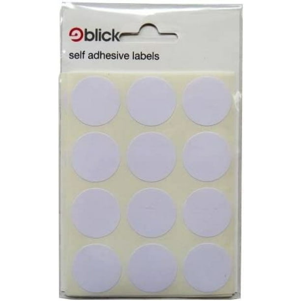 Blick White Self Adhesive Labels - 24mm Circle - 84 Per Pack ...