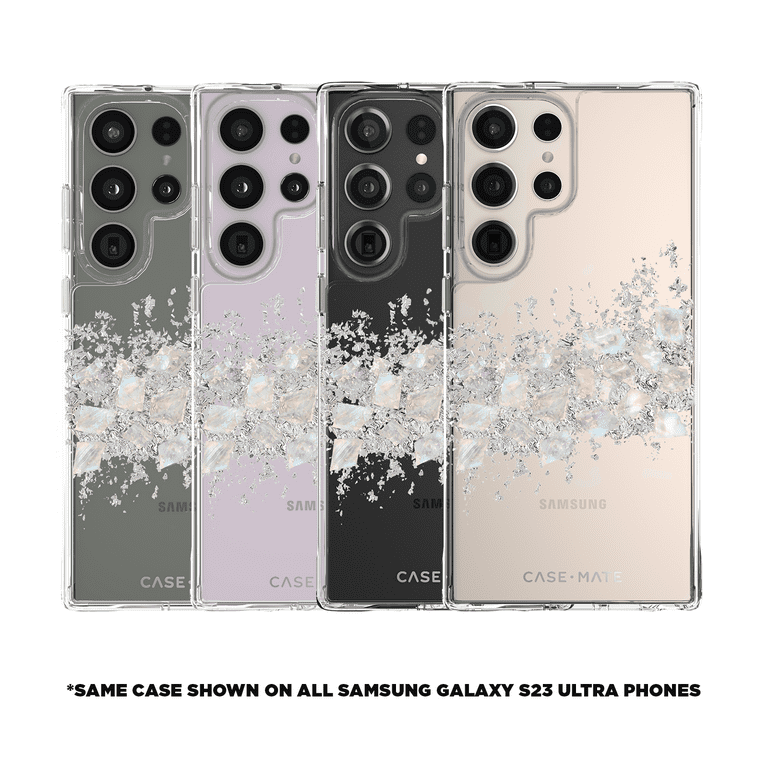 Case-Mate Funda Samsung Galaxy S23 Ultra de 6.8 pulgadas [protección contra  caídas de 12 pies] [carga inalámbrica] Touch of Pearl funda para Samsung