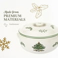 thumbnail image 4 of Spode Christmas Tree Round Covered Deep Casserole Dish (8.75" x 5") - Festive Holiday Serveware & Vintage Christmas Table Centerpiece - Fine Earthenware Classic Holiday Bakeware, 4 of 7