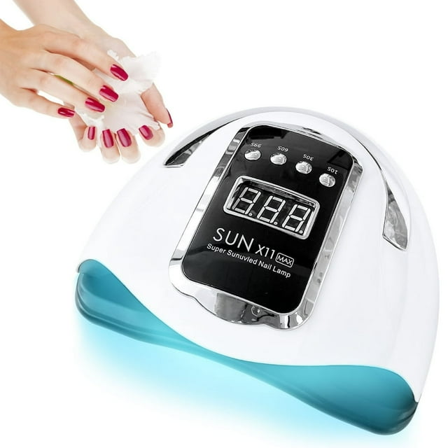 UV LED Nail Lamp 280W High Power Nail Gel Light Automatic Sensor Nail Dryer Light with 4 Timer Settings 66LED Nail Gel Curing Light for Fingernail Toenail Salon Shop and Home Use