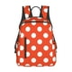 thumbnail image 1 of Disketp Orange And White Polka Dot1 Mochila Ligera e Impermeable, Mochila de Día Resistente para Viajes, Senderismo y Uso Diario para Hombre y Mujer, 1 of 7