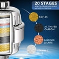 thumbnail image 4 of 2 Pack Replacement Shower Filter Cartridge -20 Stage Hard Water Shower Filter For Remove Chlorine And Heavy Metals, Water Softening - Reduces Dry Itchy Skin, 4 of 8