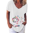 thumbnail image 1 of Elegante mujer con cuello en V estampado camiseta blusa Tops sudadera OAVQHLG3B Store  lin121212, 1 of 4
