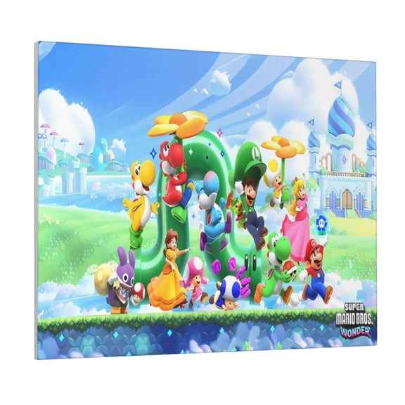 Saiise Mario Frameless Canvas Wall Art - Abstract Modern Artwork for Living Room, Bedroom, Office - Ready to Hang, Vibrant Colors, Ideal Gift Idea- 8"x10"