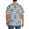 thumbnail image 3 of Gukieu Winter Gnome And Snowman Print Men's Short-sleeved Shirts, Button-down Pocket Shirts, T-shirts, Beach Vacation Travel Summer Clothing-4X-Large, 3 of 5