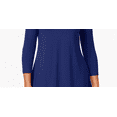thumbnail image 3 of JM Collection Women's V-Neck Handkerchief-Hem Top Dark Blue Size X-Large, 3 of 3