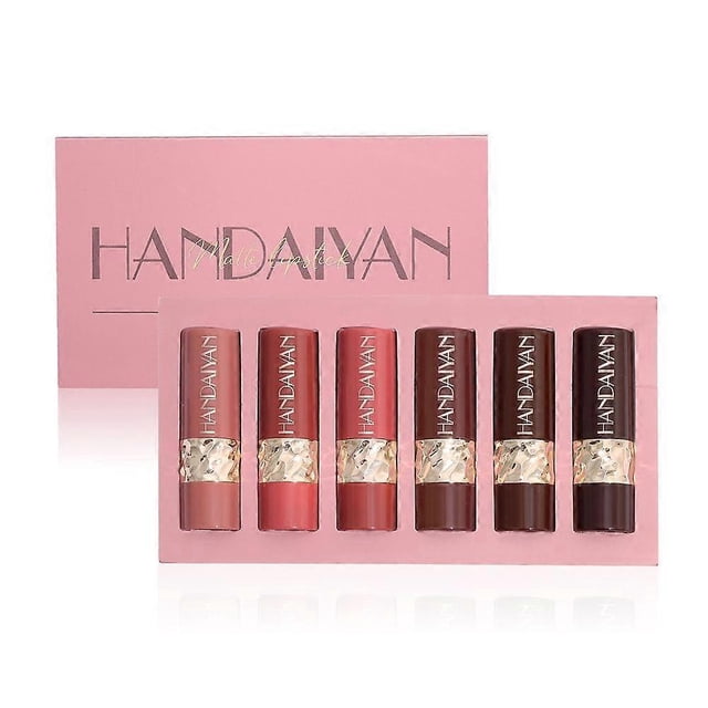6PCS Velvet Matte Lipstick Set Highly Pigmented Long Lasting Non Drying Silky