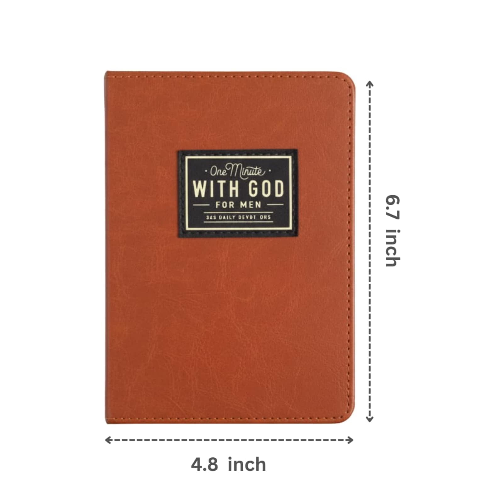 One Minute With God for Men 2026, 365 Days Daily Devotional Books My Daily Devotional Prayer Journal Faux Leather Bible Knowledge Books,Brown