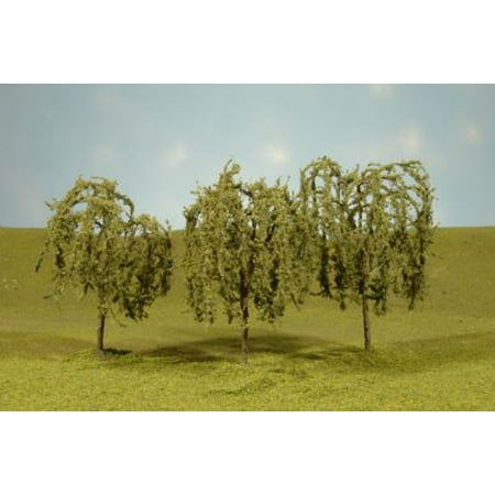 Bachmann HO Scale Train Scenescapes 3"-3½ " Willow Trees (3 Per Box) 32014