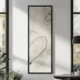 thumbnail image 2 of Large Framed Canvas Art for Living Room Wall Decor, Neutral Abstract Lines Canvas Print for Bedroom Decoration - 60"x20" Black Framed, 2 of 6