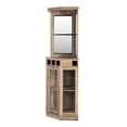 thumbnail image 3 of Home Source Contemporary Oak Corner Bar, Wood, Brown, 3 of 6