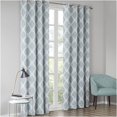 thumbnail image 6 of JERFIT Aqua Ikat Print Blackout Curtain Panel for Bedroom, 50x84 Inch Single Panel, 100% Polyester Noise Reducing Thermal Insulated Grommet Window Curtain, 6 of 10