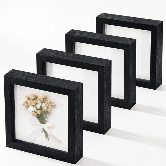 4 Pack 5x5 Shadow Box Frame Display Casesdeep Boxes