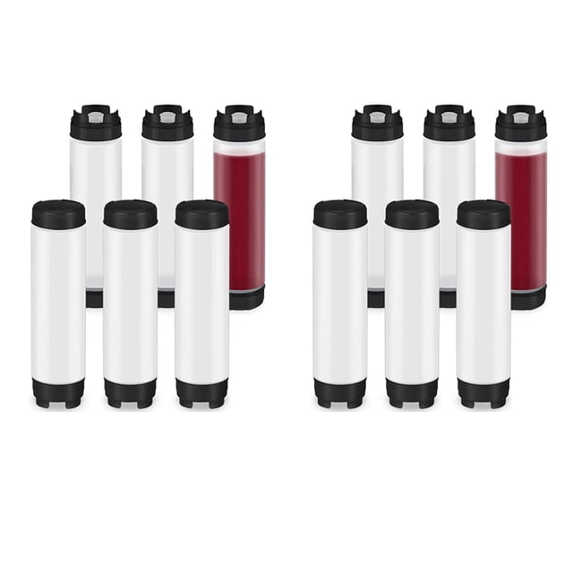 12 Exprimibles para Condimentos de 16 Onzas, Botella Exprimible de Plástico Invertida para Salsas, Dispensador de Válvula Grande con Punta Recargable