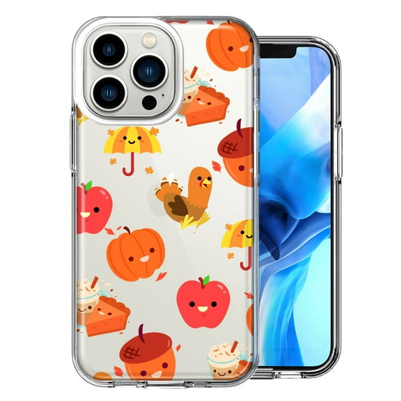 MUNDAZE For Apple iPhone 13 Pro Thanksgiving Autumn Fall Design Double Layer Phone Case Cover