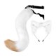 thumbnail image 4 of Diadema con orejas de zorro de imitación Hugo Diadema Unisex Blanco Cola de traje, 4 of 9