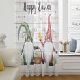 thumbnail image 6 of Easter Gnomes Sheer Curtains 45 Inches Long, Spring Farmhouse Bunny Eggs Wooden Grain Light Filering Curtains, Breathable Simi Curtain Privacy Drapes for Kitchen Bathroom Small Window Treatment, 6 of 9