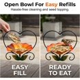 thumbnail image 6 of Heart-Shaped Flower Bird Feeder, Outdoor Hanging Bird Bath, Handmade Metal Butterfly Bee Water Bowl, for Backyard Garden Lawn Balcony Yard Decor, 6 of 7