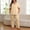 Khaki, variant on Plus Size Pajama Sets for Women Short Sleeve Long Pants Sleepwear Soft Loose Fashion Casual Nightwear Gray 3XL