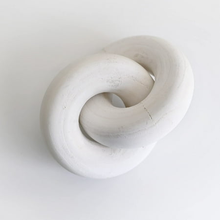 Rool Coffee Table Books Wood Knot Decor Shelf Decor Living Room Decor Mantle Decorations Coffee Table Decor Items Wooden Chain Link Decor White D茅cor