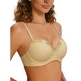 thumbnail image 2 of Deyllo Women Sexy Lace See-Through Bra Push Up Unlined Bras Underwire Support Non Padded Pink Underwear Bras 32C, 2 of 3
