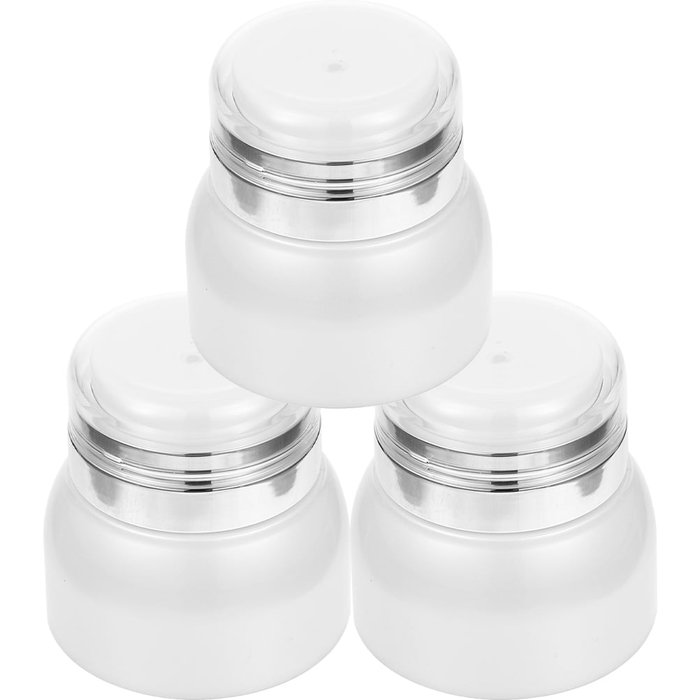 OFFIGAM Set of 3 Airless Pump Bottles for Travel Toiletries, Refillable Containers for Shampoo, Lotion, and Skincare