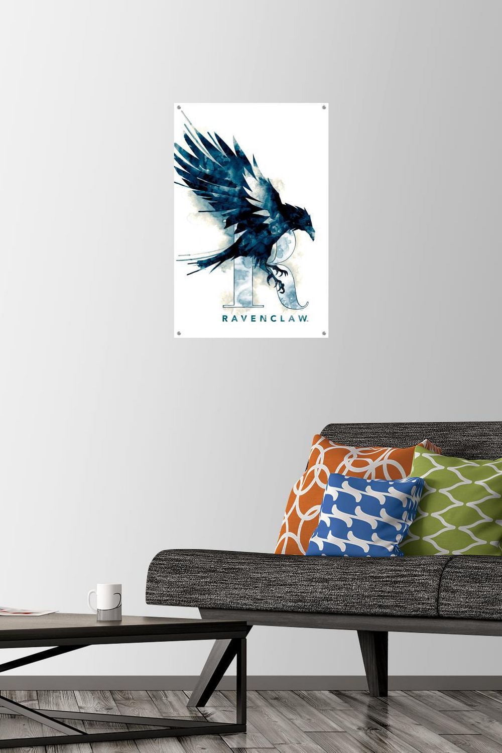 The Wizarding World: Harry Potter - Ravenclaw Illustrated House Logo Wall Poster, 14.725" x 22.375"