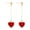 A, variant on Mightlink 1 Pair Women Hook Earrings Artificial Crystal Red Heart Glitter Pendant Dangle Earrings Jewelry Gift