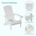 thumbnail image 3 of Sonerlic 4 Pack Outdoor HIPS Adirondack Fire Pit Chair for Patio, Deck and Garden,White, 3 of 7