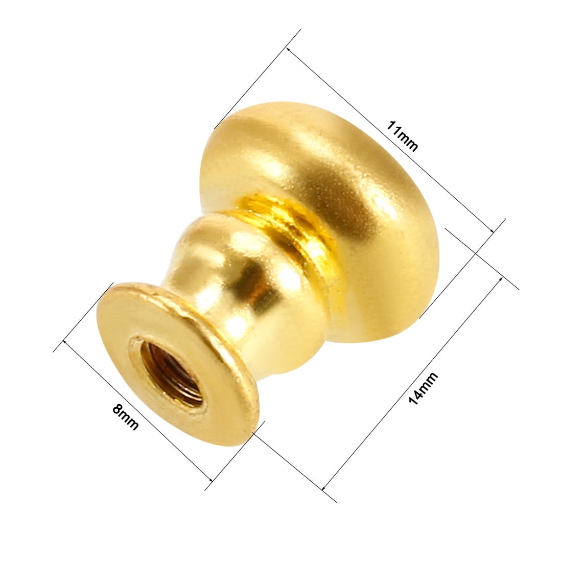 Unique Bargains 11mmx14mm Gift Jewelry Box Single Hole Round Knobs Pull Handles