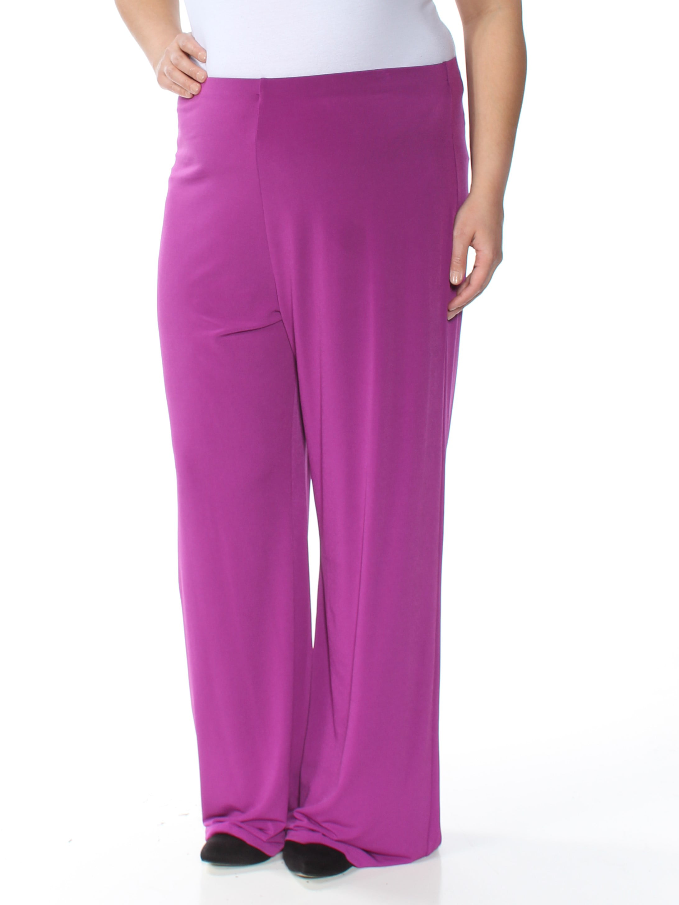 Alfani - ALFANI Womens Purple Wide Leg Wear To Work Pants Size: XXL ...