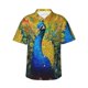 thumbnail image 1 of Balery Peacocks Camisas hawaianas de manga corta para hombre, camisas playeras de corte holgado, camisas de vacaciones con botones,Medium, 1 of 7