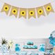 thumbnail image 3 of KAKOWELY Guirnalda temática hawaiana para fiesta de verano, banderines de lino con forma de cola de milano y girasol, suministros de decoración para fiestas, 3 of 4