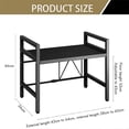 thumbnail image 3 of Extendable Microwave Oven Rack 2-Tier Microwave Stand with 6 Hooks, 3 of 5
