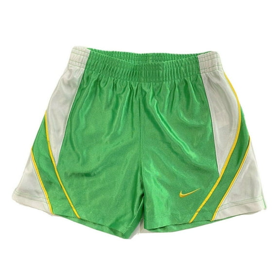 NIKE GIRLS SHORTS - SZ 6 GREEN YELLOW - SHORTS PANTS SPORTS SOCCER