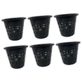 thumbnail image 1 of GROWTH TANK 6 Pcs Pots pour Orchidées Semis Pépinière Rempotage Léger Patio Respirant 14cm Rond Noir, 1 of 9