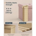 thumbnail image 6 of SONGMICS HOME 43" Storage Ottoman Bench Folding Ottoman with Storage Load up to 660 lb for Living Room Bedroom Jelly Pink, 6 of 6