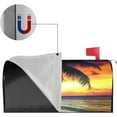 thumbnail image 3 of Sunset Beach Mailbox Covers, Coconut Tree Magnetic Post Box Cover Wraps Standard Size 21x18 in for Garden Yard Decor, 3 of 6