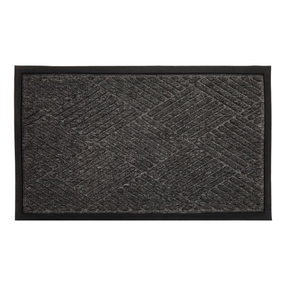 Tapete De Entrada Blades 45Cmx75Cm Gris Antiderrapante