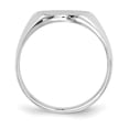 thumbnail image 2 of 14K White Gold Ring Band Signet 17.5x14.0mm Closed Back Men's, 2 of 5
