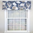 thumbnail image 2 of RLF Home 100% Cotton Seascape Provance  Fully lined Windows Rod Pocket Valance 50" x 15"  Blue, 2 of 6