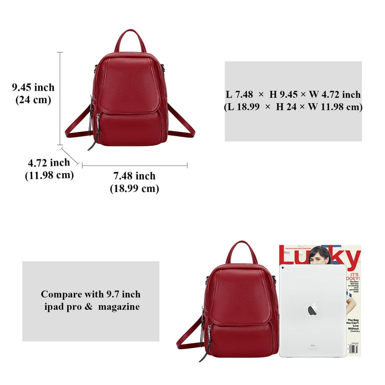 Red Leather Backpack, Red Leather Crossbody Bag