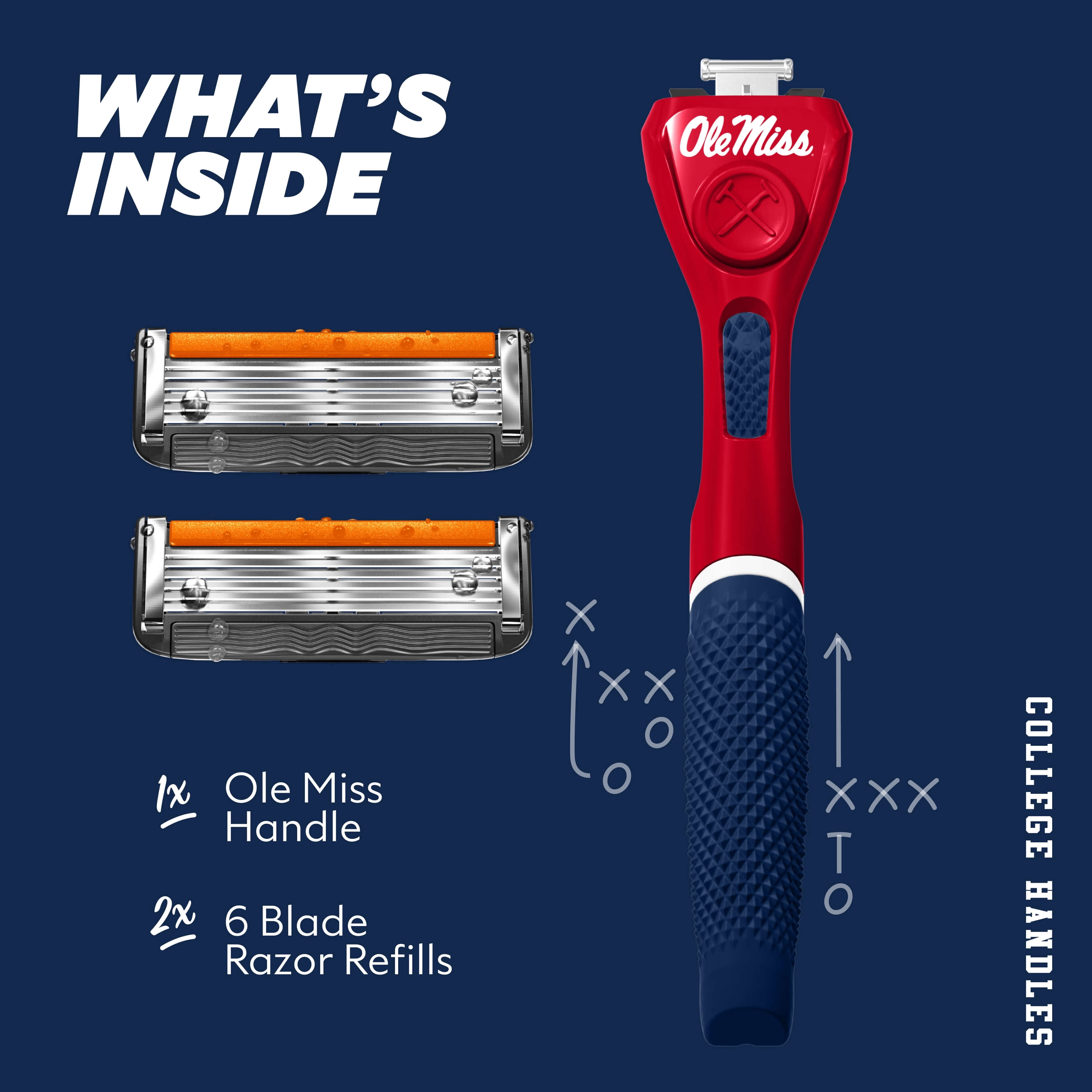 Dollar Shave Club Ole Miss 6-Blade Razor Starter Set