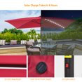 thumbnail image 6 of CHYVARY 10 x 7 ft LED Outdoor Patio Rectangle Aluminum Frame Table Umbrellas for Deck,Garden and Poolside,Red, 6 of 9
